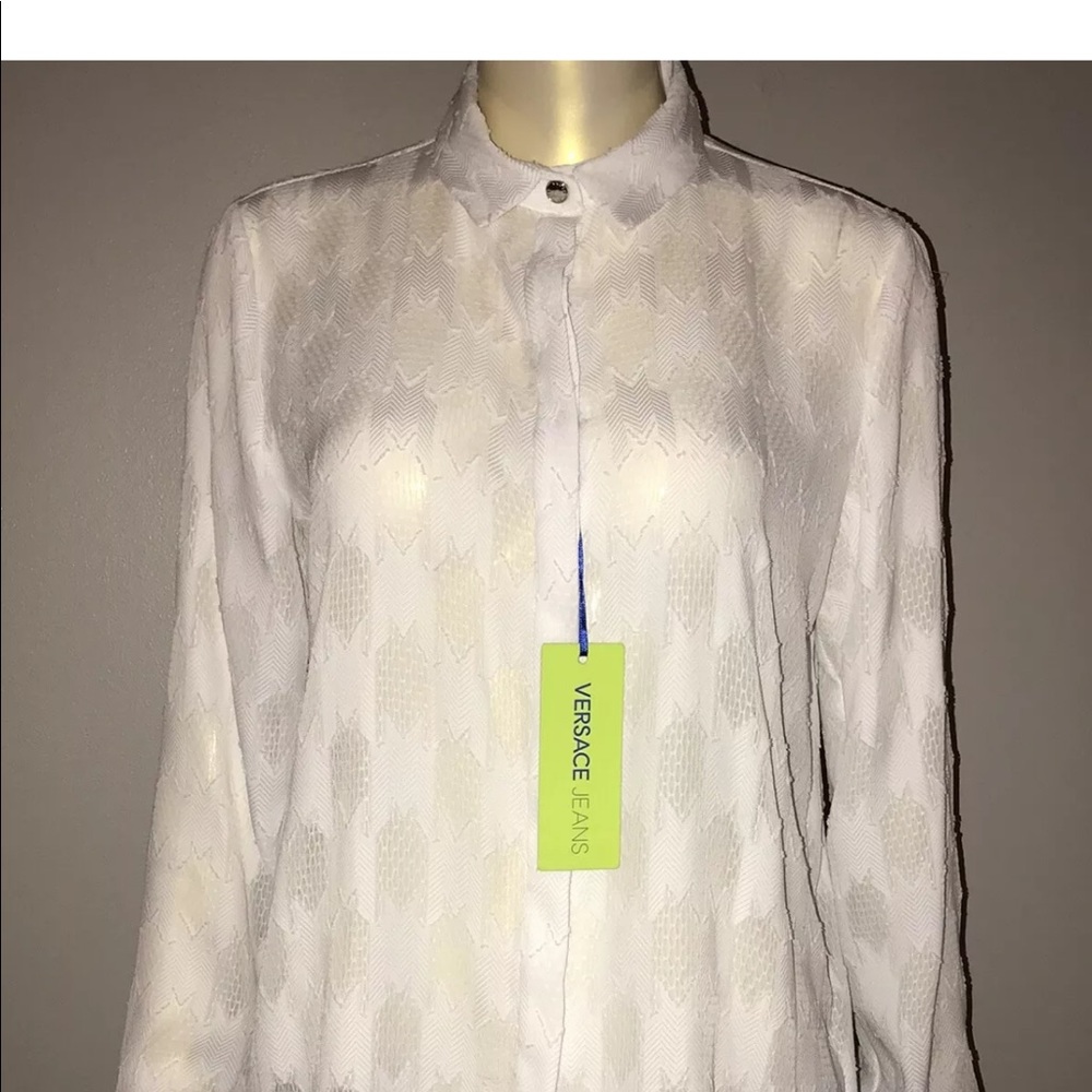 Versace Jeans Top white Authentic New IT44 US8
